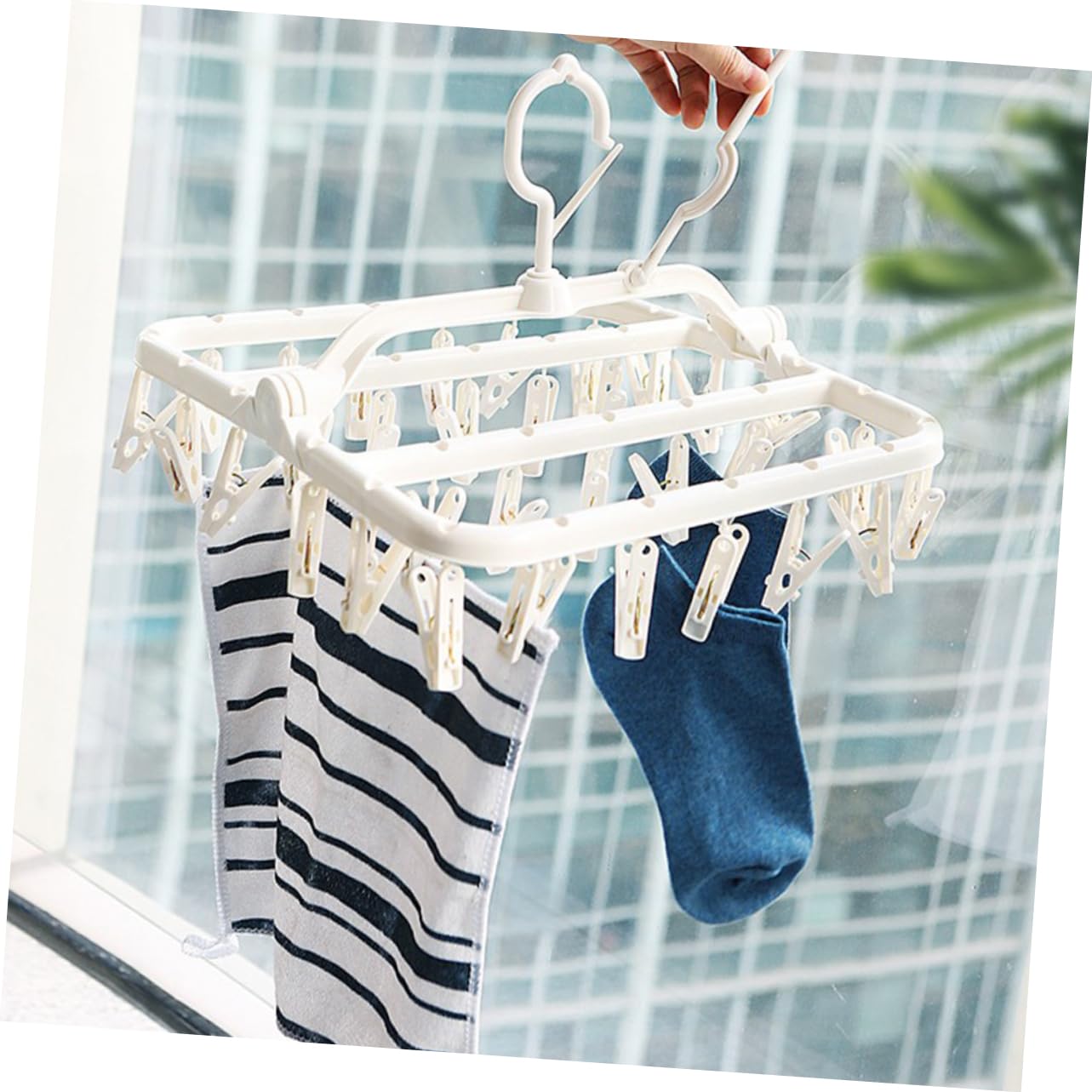 CAXUSD Clothespins hanger Clotheshorse Clothes Drying Rack drying rack socks rack underwear towel drying hanger Hanging hanging drying rack Coat hanger foldable socks clip - Image 4