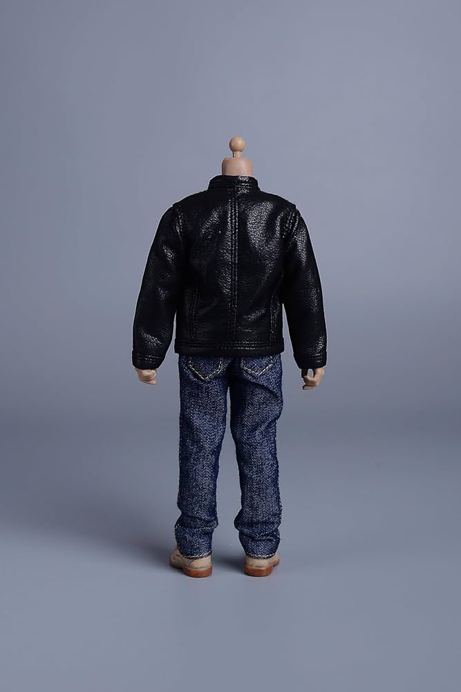1/6 男性素体フィギュア ライダースジャケット レザーパンツ ブーツ 革ジャン 1/6 男性素体フィギュア ライダースジャケット レザーパンツ