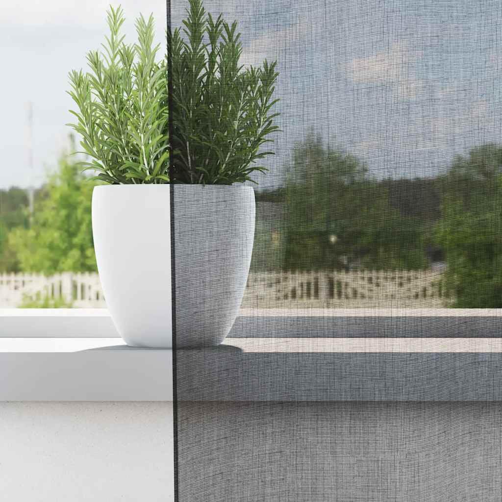 Lot de 2 rideaux en voile avec languette - En polyester - Noir - 140 x 175 cm - Protection solaire - Pour fenêtre, salon, bureau, balcon