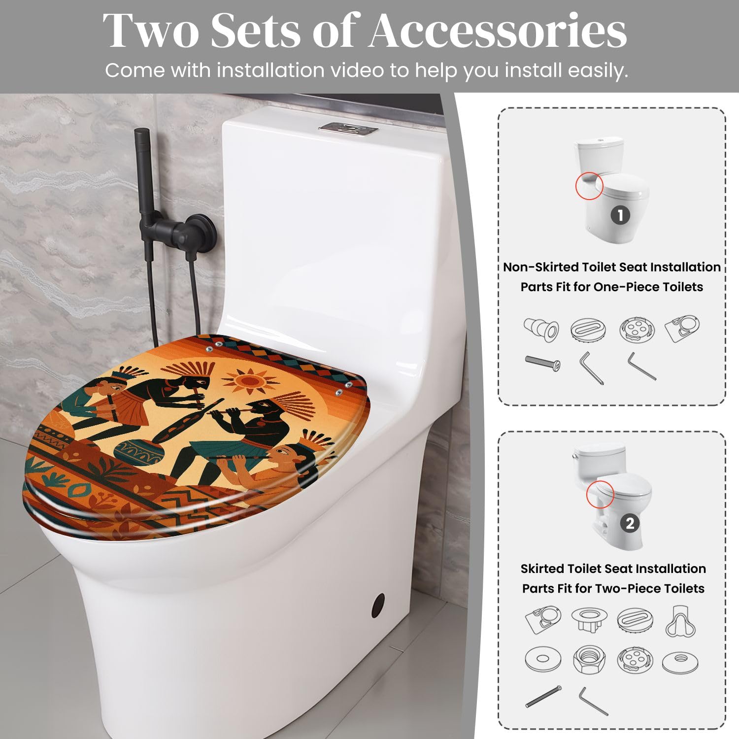 Langer WC-Sitz für Badezimmer