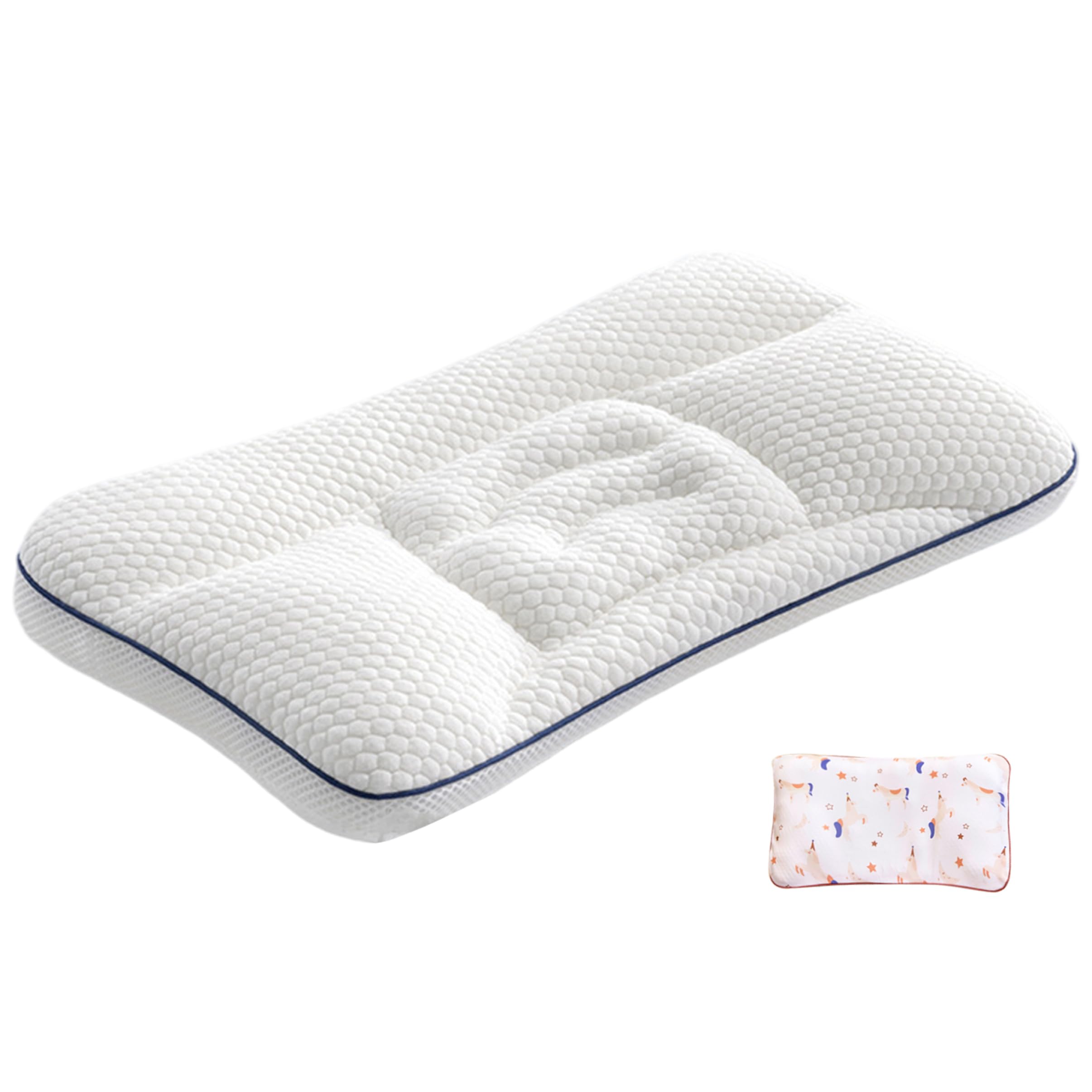 Xoeryoy Toddler Pillows, Children's Pillow From 3-8 Years, 5-zone Spine Support With 10a Filling, Double-sided Breathable Pillow For Girls, 4cm Height