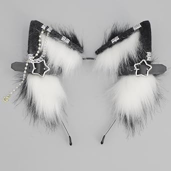 Wolf Ears Tail Costume Wolf Ear Headband Fox Ear Tail Wolf Cosplay Props