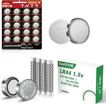 Tanatare LR44 Button Battery 40 PCS & CR2032 Button Battery 20 PCS