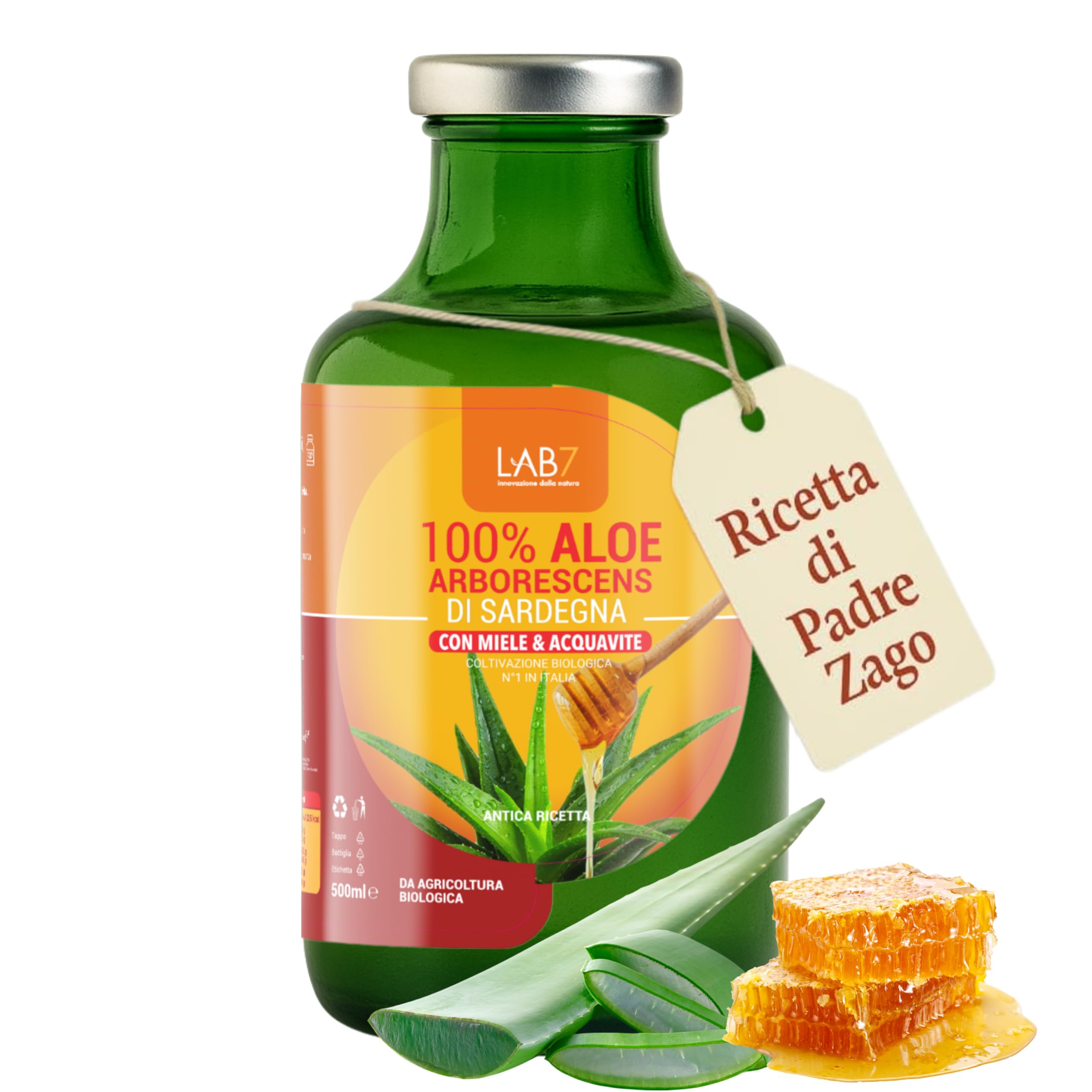 Aloe Arborescens Juice with Honey and Spirits  Original Recipe by Father  Zago  Natural Detox, Digestion, Wellness  500 ml  Lab7 : Amazon.com.be:  Health & Personal Care