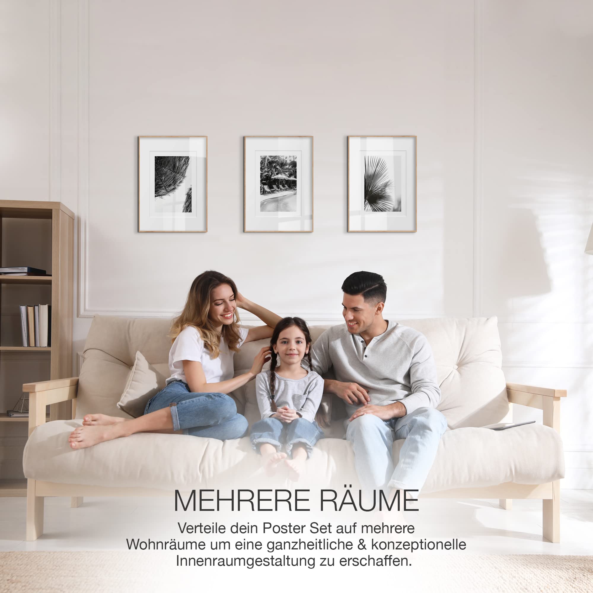 Set Di 6 Poster Da Parete BLCKART Luxury Vibes, 4 A3 E 2 A4, In Bianco, Nero E Oro, Design Di Lusso, Made In Germany