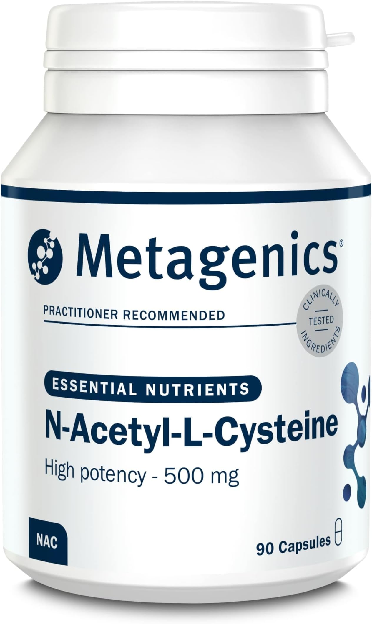 Metagenics - N-Acetyl-L-Cysteine (NAC) - Amino Acid with Flexible Dosage - Vegan, Gluten-Free - 90 Capsules