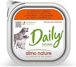 Almo Nature Daily Wet Food for Adult Dogs with Calf and Carrots - 300 g, Pack of 9