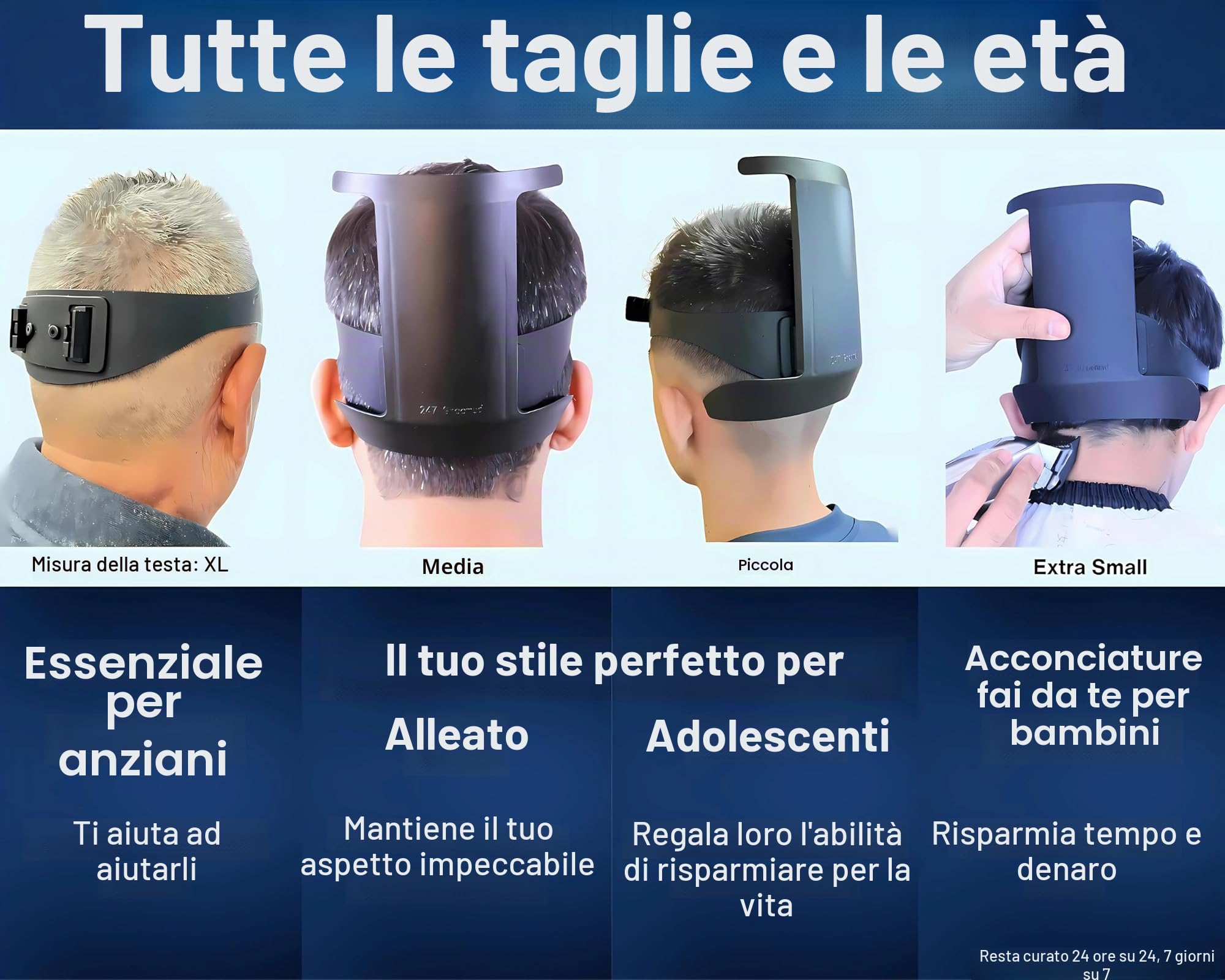 Kit per taglio di capelli da uomo | Guida SelfCut da uomo: modello di rasatura per scollatura e guida alla dissolvenza | Strumento di dissolvenza dei capelli di dimensioni regolabili e modello per