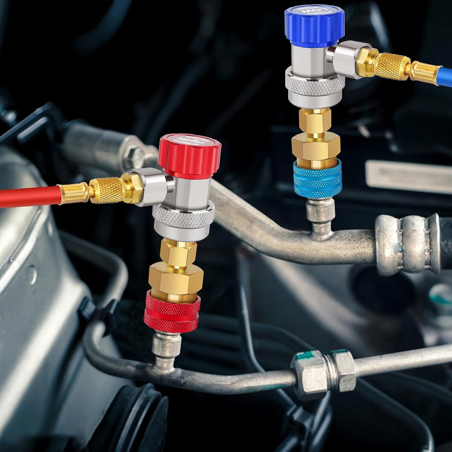 Boltigen R1234yf to R134a Adapter, R134a Adapter, R134a to R1234yf Adapter Kit, for R1234yf/R134a Car AC Refrigerant System