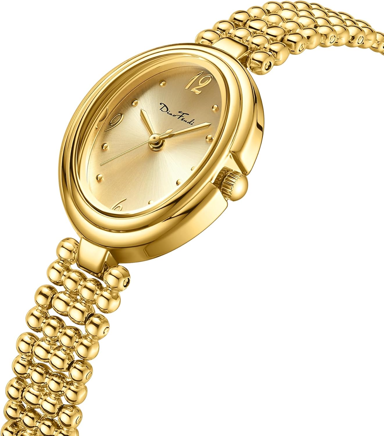 Diaofendi Women's Petite Oval Watch,Dress Analog Waterproof, with Japanese Quartz Movement, Adjustable Strap with Fit Tool - Image 3