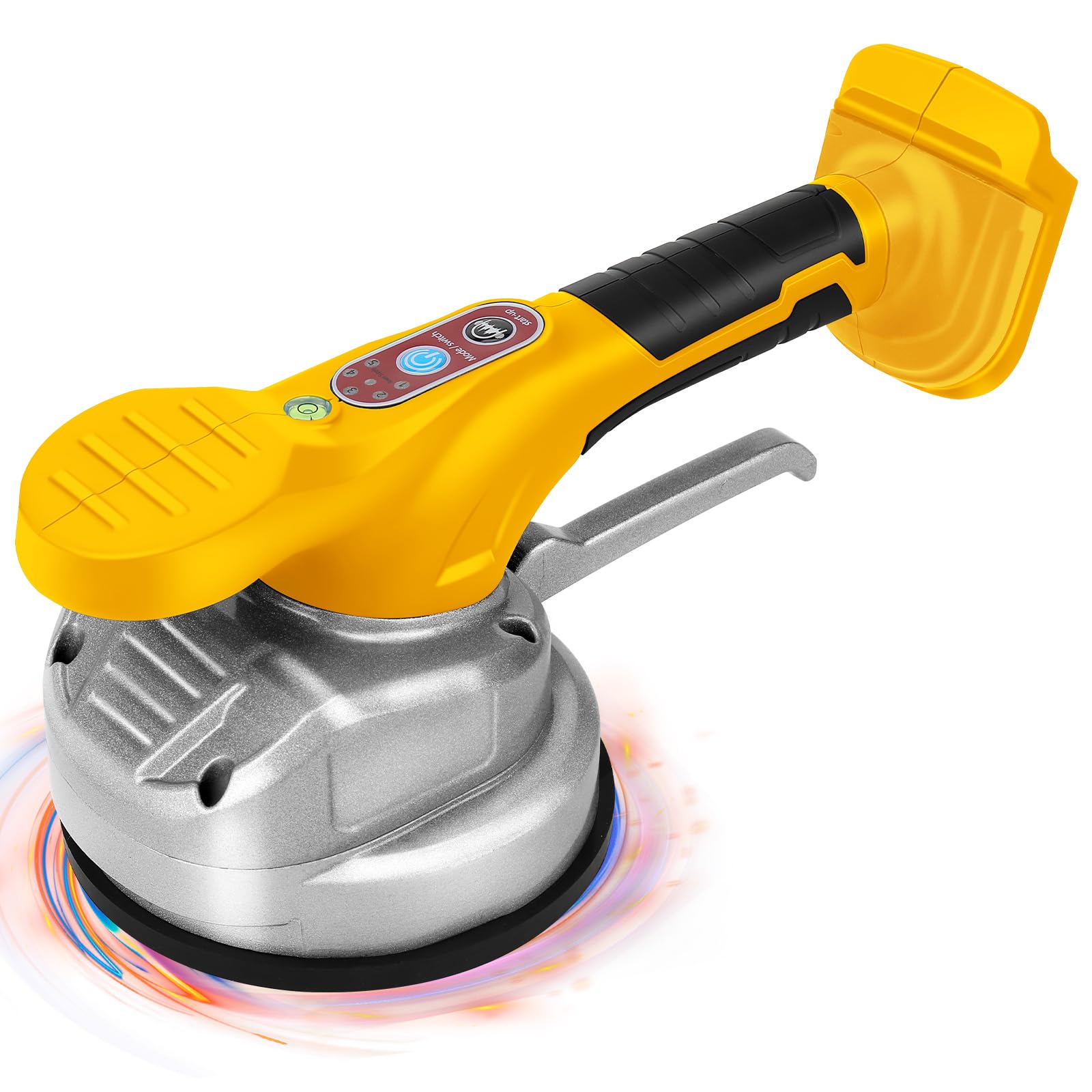 Alicatador sin cable compatible con Dewalt 20V batería (sin batería), vibrador de baldosas con 6 marchas, ventosa de 13cm y 50kg de adsorción, máquina pared azulejos para colocar baldosas de 0,3-1,2m