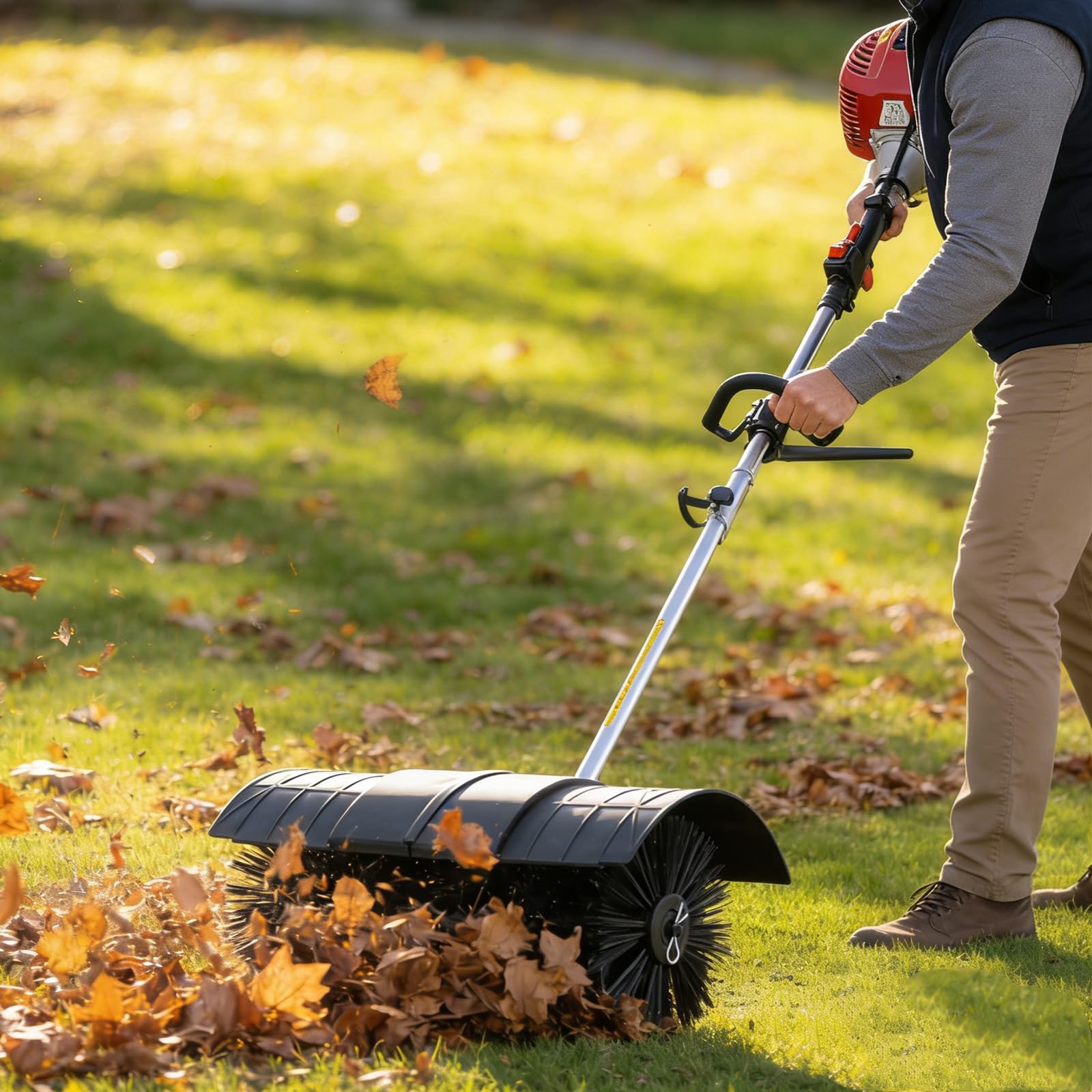 Amazon.com : Gas Power Broom 52cc 2hp Hand Held Artificial Lawn