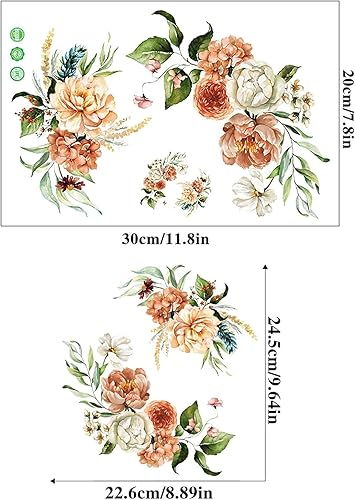 Miniatura 6 de Adhesivo autoadhesivo impermeable para tapa de asiento de inodoro, calcomanías florales para decoración de baño del hogar, tapa de inodoro y