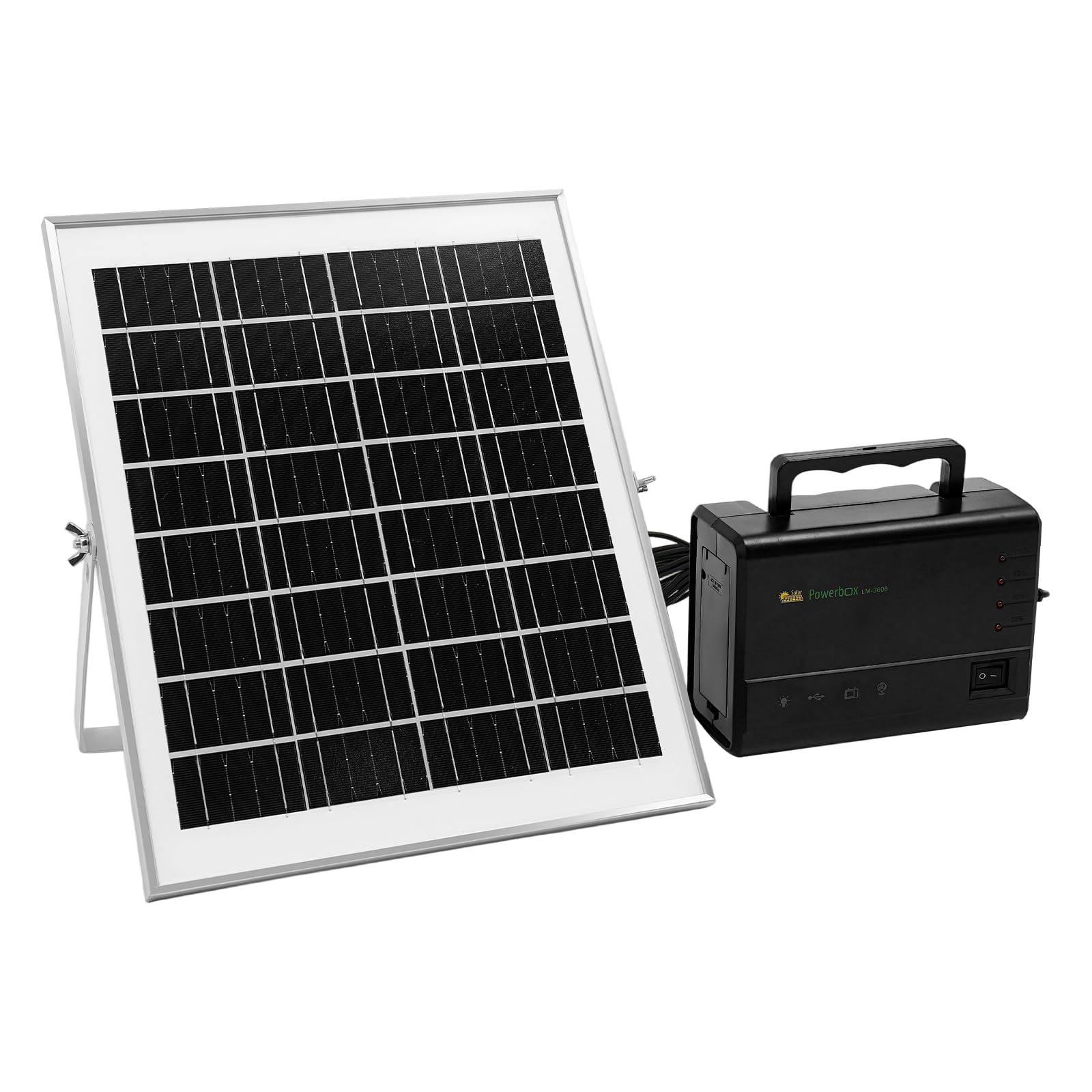 YIYIBYUS Portable Solar Generator with 4 Bright White LED SMD Bulbs Solar Power Bank with Panels Included Solar