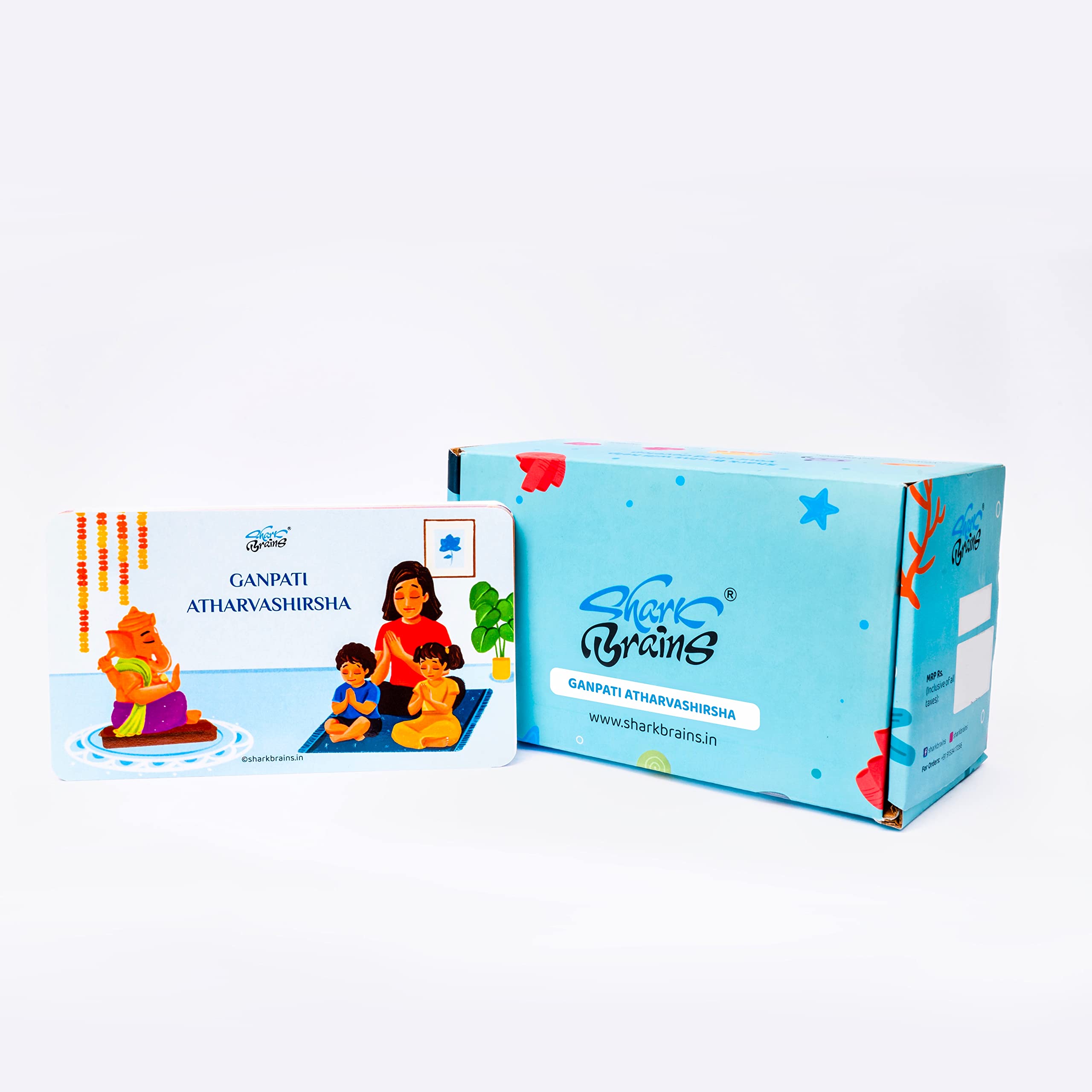 Shark Brains Ganpati Atharvashirsha Flash Cards Kit| Set of 22 | Easy & Fun Way of Early Learning