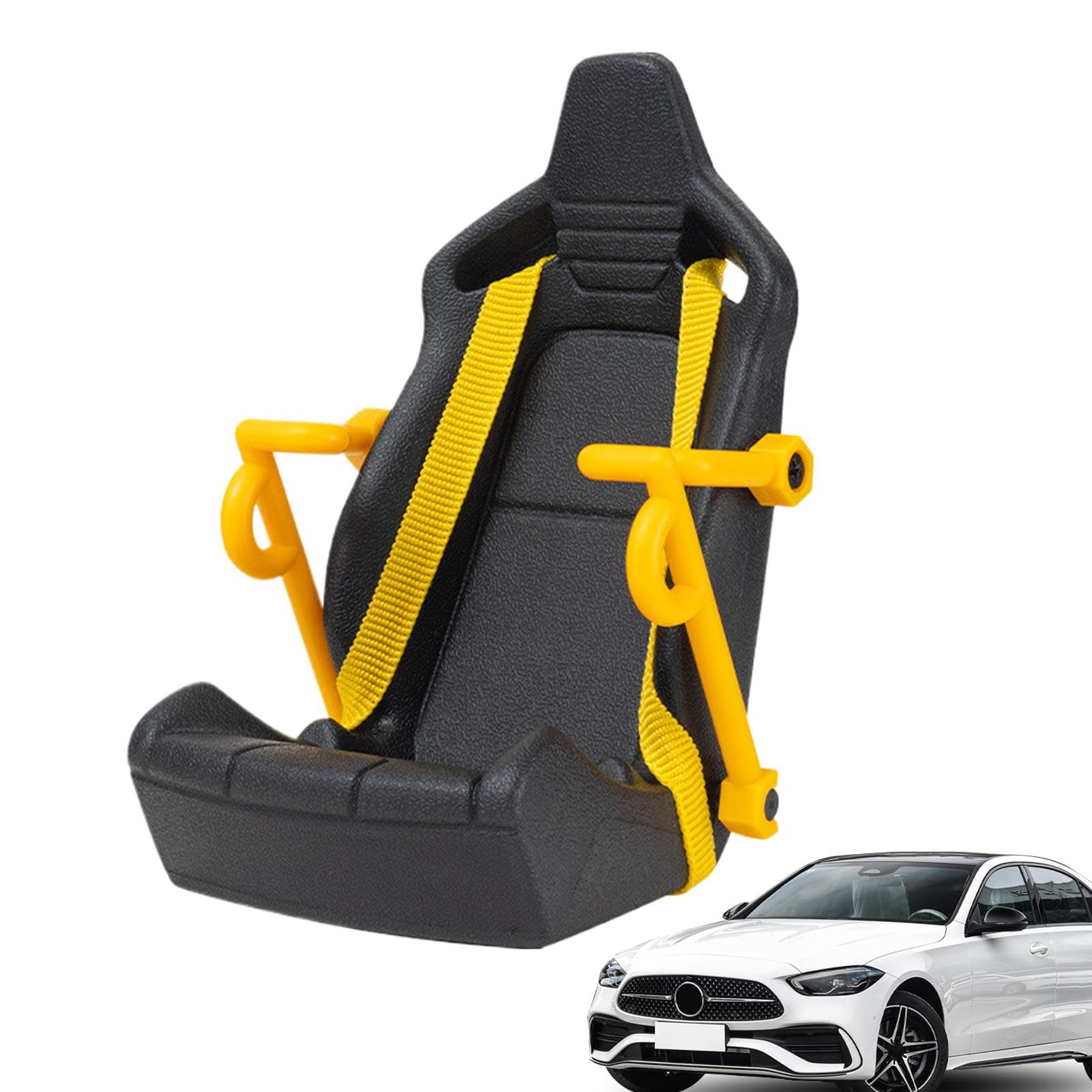 Supporto per telefono per bocchetta 'aria 'auto, supporto per telefono per bocchetta 'aria 'auto, design con sedile da corsa, con cintura di sicurezza per telefoni