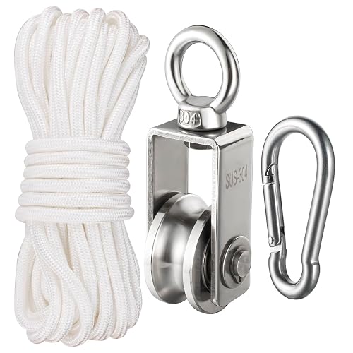 SHINICO Stainless Steel Cable Pulley Block 551lb