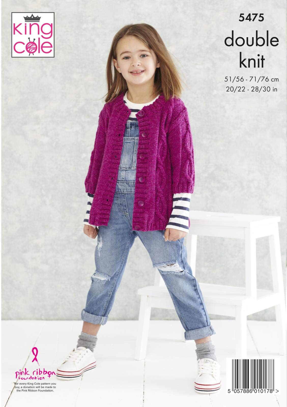 King Cole Women's Multi Subtle Drifter Dk Knitting Pattern 5475 - Cardigans Pattern - 20-30 Inches