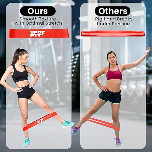 Miniatura 6 de Bandas de resistencia para entrenamiento, juego de bandas de ejercicio con 5 niveles de resistencia, bandas multicolores para yoga, pilates,