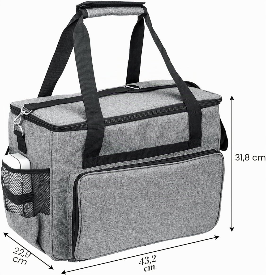 Elsjoy Funda para máquina de coser, bolsa de transporte universal con almohadilla acolchada extraíble, funda de transporte portátil para máquina de coser, bolsa organizadora de almacenamiento para la