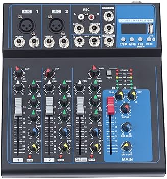 Amazon.com: Professional 4-Channel Mixing Console Audio