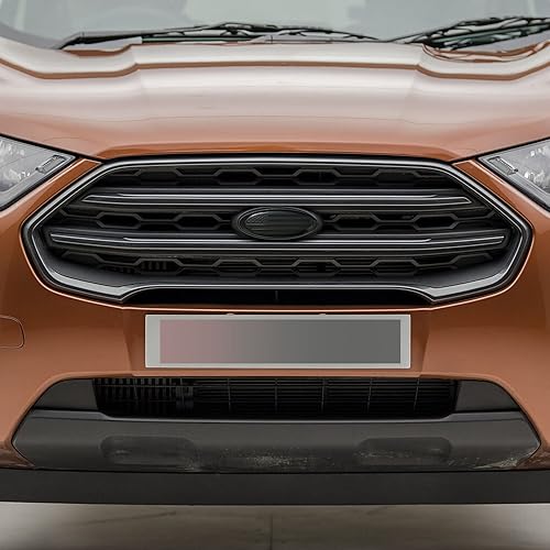 Miniatura 6 de Yukauto Placa de bandera estadounidense de 4.5 pulgadas, emblema ovalado para parrilla delantera y trasera para Ford Fiesta Focus EcoSport (negro)