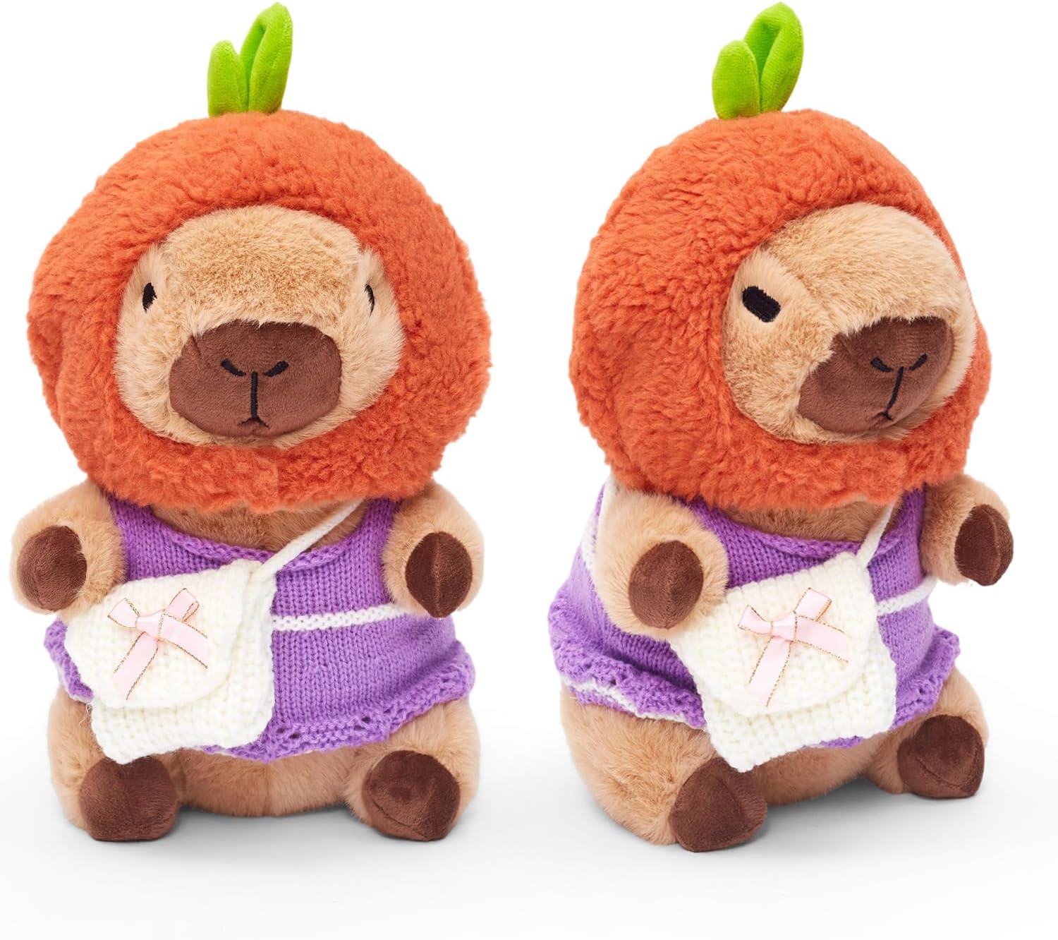 Capybara Plush Toy, Cute Stuffed Animals Kawaii Capibara Plush Pillow Christmas Birthday Easter Valentine's Day Gift for Kids Boys Girls (10 PCS)