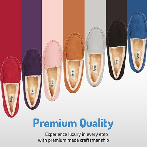 Miniatura 5 de Floopi Womens IndoorOutdoor Basic Memory Foam Moccasin Slipper