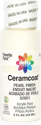 Delta Creative Ceramcoat Metallic and Pearl Acrylic Paint in Assorted Colors (2 oz), Pearl Finish