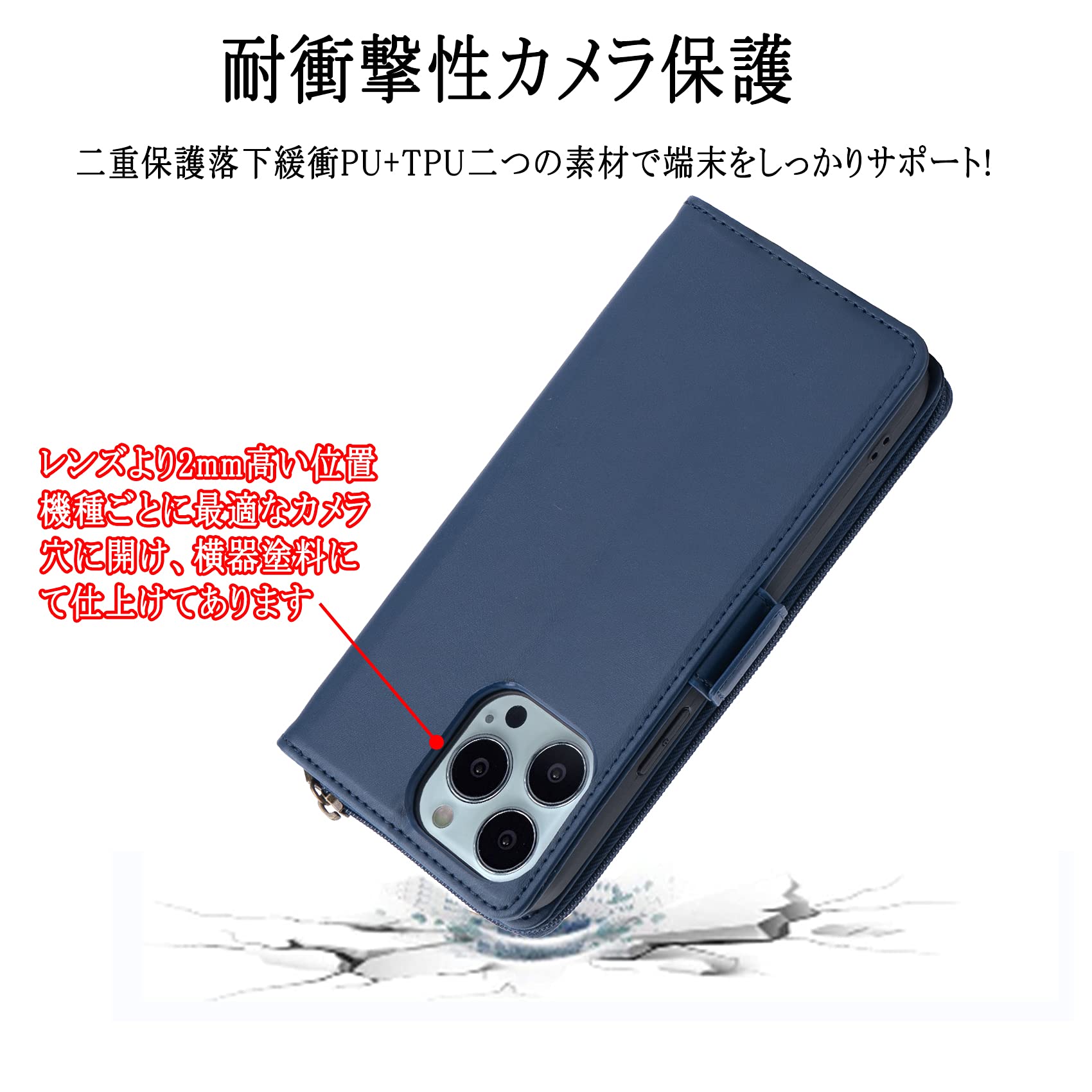 Amazon.co.jp: iPhone 12 Pro Max ケース 手帳型 多財布デザイン