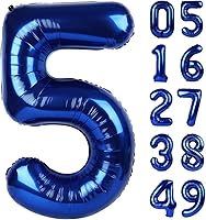 Vista 466 de Globos con números con estampado de vaca, globos de 40 pulgadas del número 0-9 (cero-nueve), globo de vaca para suministros de fiesta de cumpleaños