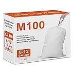 Code P 100 Count 13-17 Gallon Heavy Duty Trash Bags 1.2 Mil THICK 45-65 Liter Compatible with simpIehuman Code P Garbage Can Liners Tear & Leak Resistant Drawstring Garbage Liners