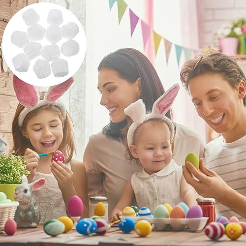 Miniatura 4 de Amosfun 12 piezas de magdalena de espuma pintable blanco falso pastel modelo cumpleaños, boda, fiesta de Navidad, decoración de ventanas, 2.4 x 2.4