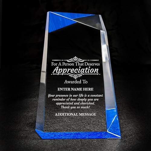 Miniatura 33 de Premio de agradecimiento personalizado grabado con láser, diseño grabado con láser, agradecimiento, añade tu propio texto, incluye caja de regalo