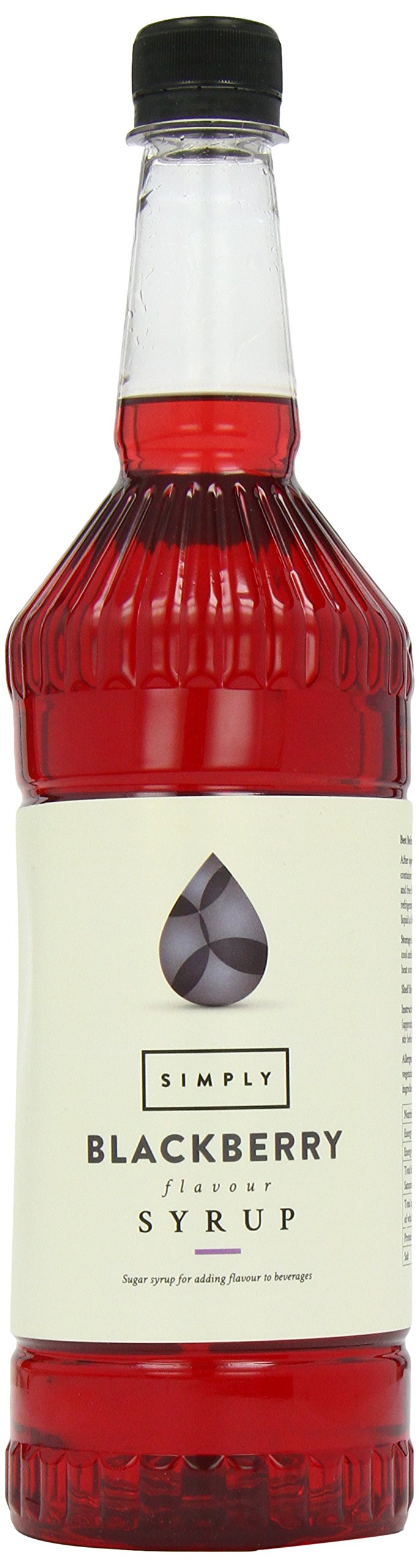 Simply Blackberry Syrup, Vegan & Nut Free Flavoured Syrup for Coffee, Cocktails & Baking (1 Litre)