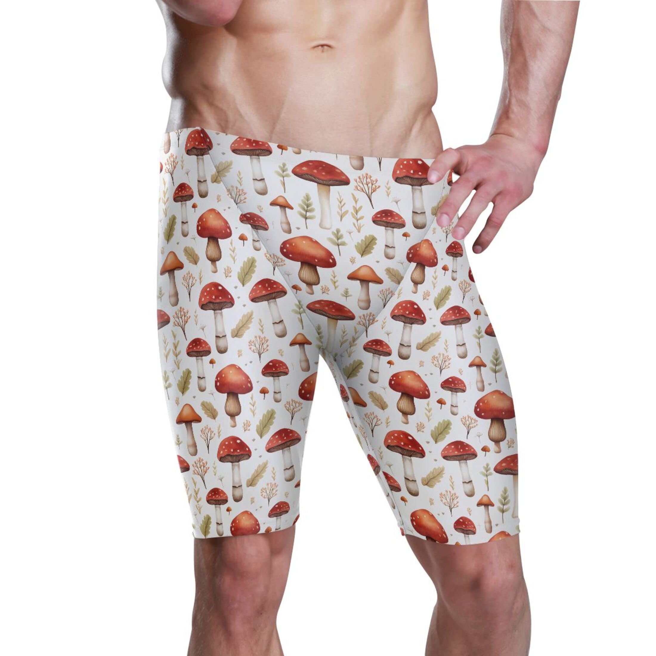Mushroom Men's Swim Jammers Racing & Training Swimsuit Fast, Flexible,Comfortable XXXL B0402913