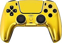 Vista 1 de Custom Wireless Controller Compatible with PS5 - Multiple Designs Available (Gold Chrome)
