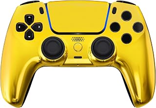 Custom Wireless Controller Compatible with PS5 - Multiple Designs Available (Gold Chrome)