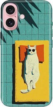 Apple iPhone 17 ile Uyumlu Silikon K l f, Sleep Cat Temal  Desenli, Darbe Emici,  ok Renkli