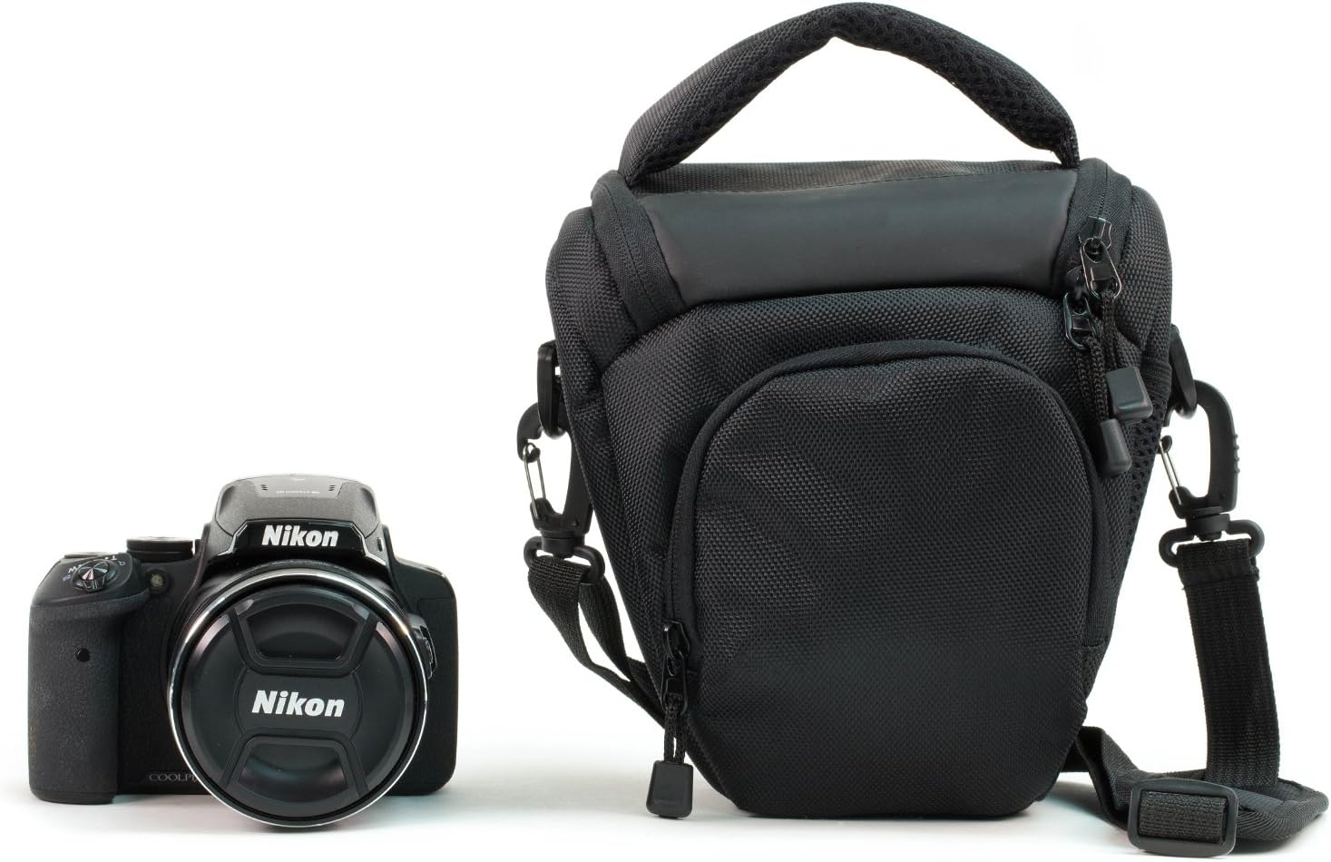 MegaGear High Quality Professional Camera Case Bag for Nikon D5600, D3400 D610, D7100, D7200, D3200, D3100, D3300, D5300, D5500, D5200, D5100 with 18-105, 18-140 lens, Black