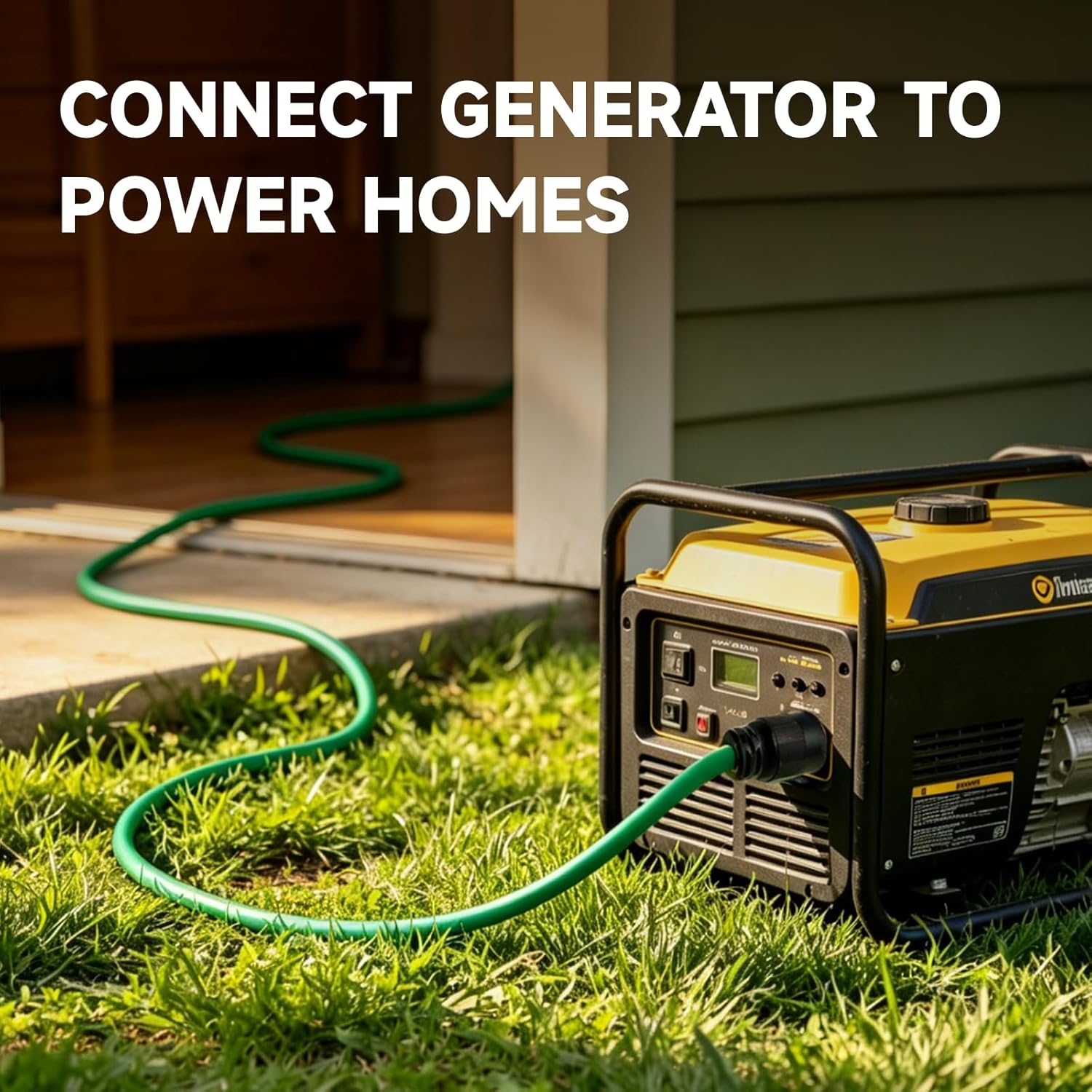 EP 10 Ft 30-Amp Generator Extension Cord, 4-Prong 125/250V 7500W NEMA L14-30P/R, 10 Gauge SJTW Locking Power Cord for Transfer Switch, Portable Generators Green