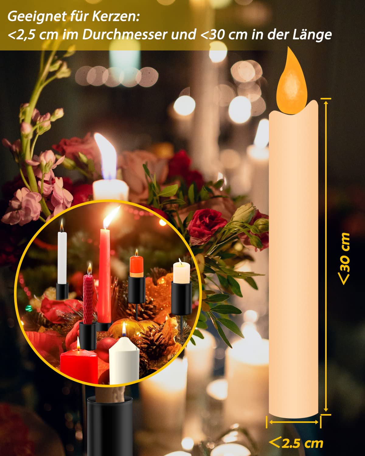 Anneome Lot De 12 Bougeoirs En Forme De Couronne De L'Avent