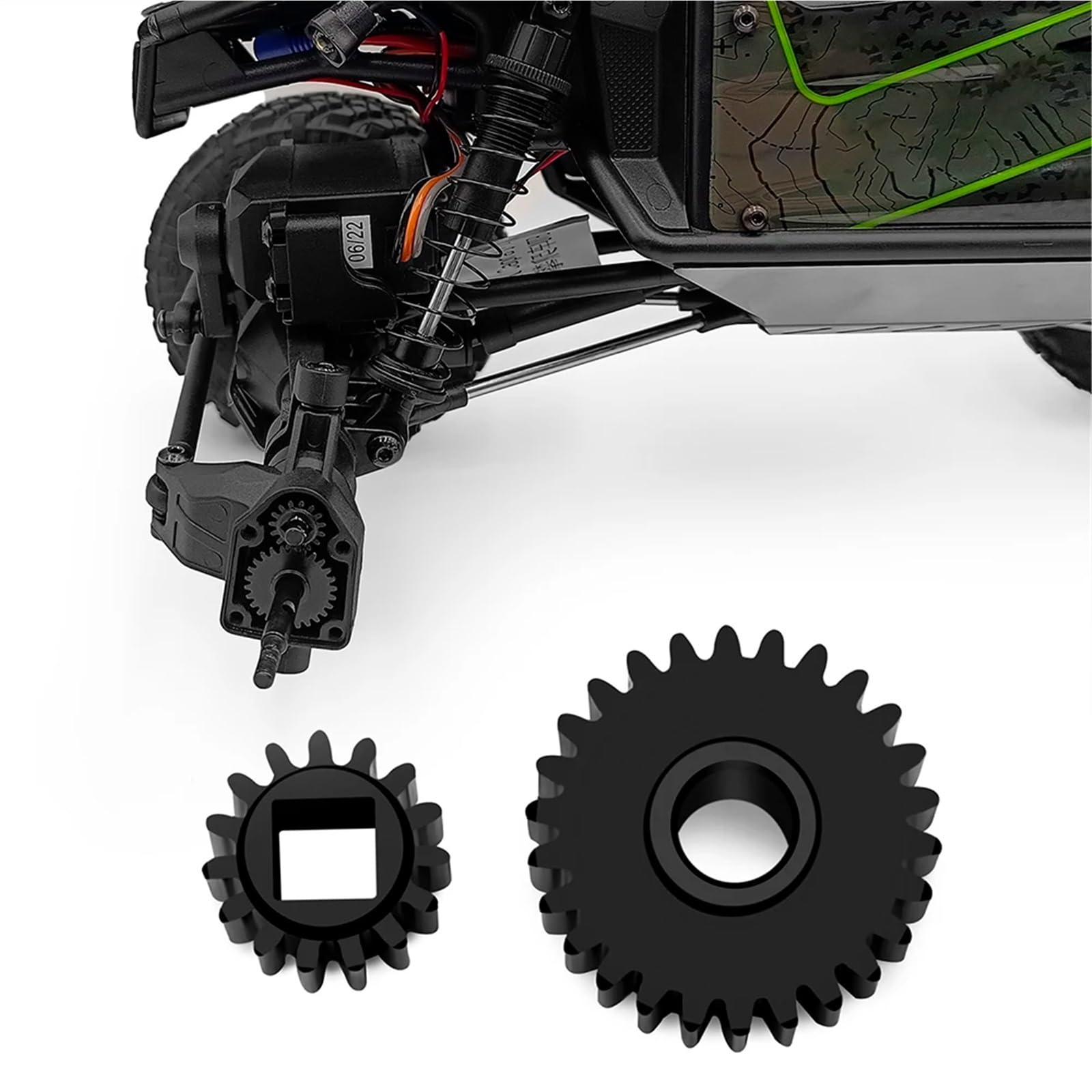 Genérico para Axial UTB18 para Capra 1/18 Piezas Mejora Coches RC Juego Engranajes Acero Tracción 4x4 Circuitos Ilimitados Componentes Buggies Camiones Piezas Coche RC