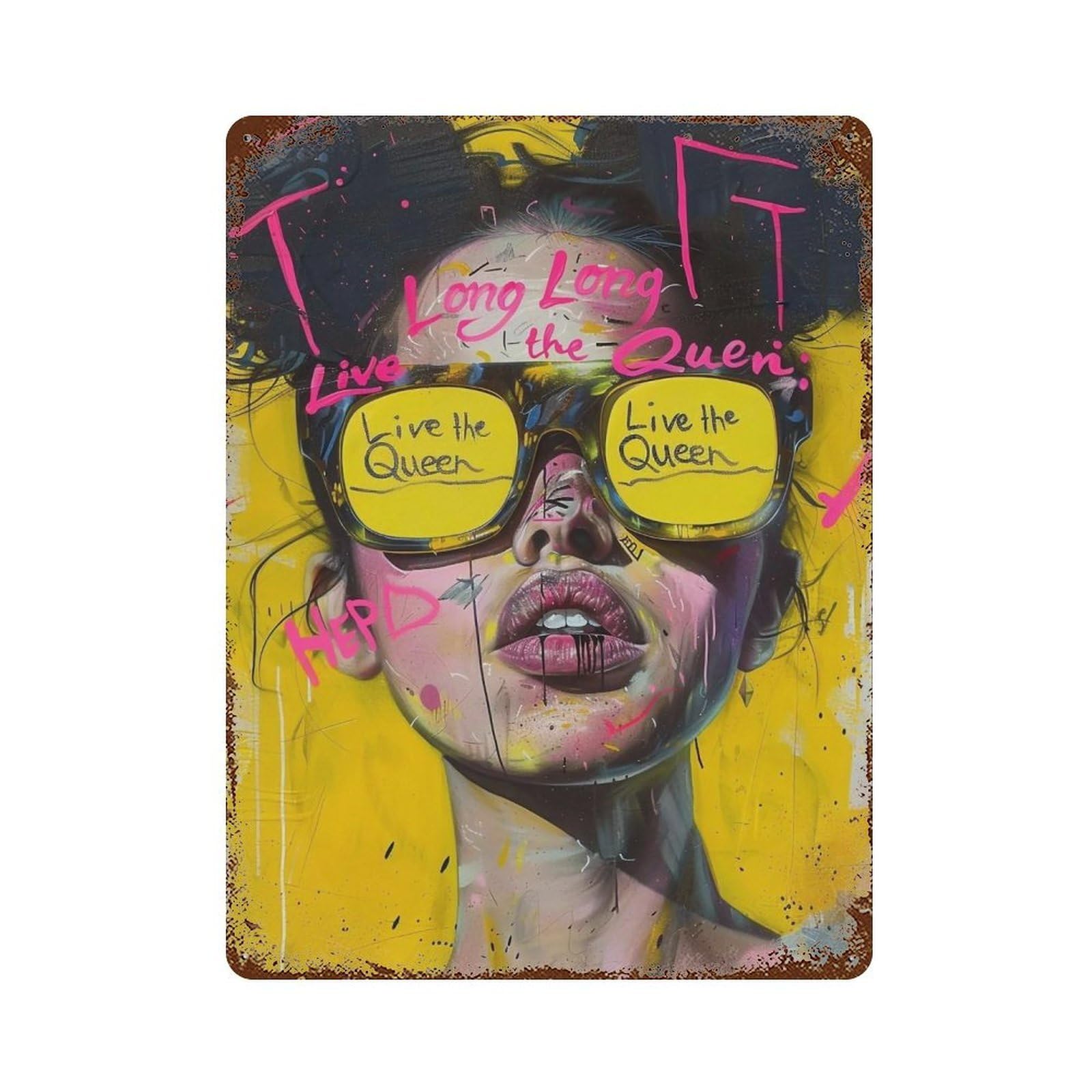 YHGERTKU 1979 Queen Vibe 01 Wall Art Retro Iron Vintage Metal Tin Sign Poster Modern Decor for Living Rooms Gift 40x30cm