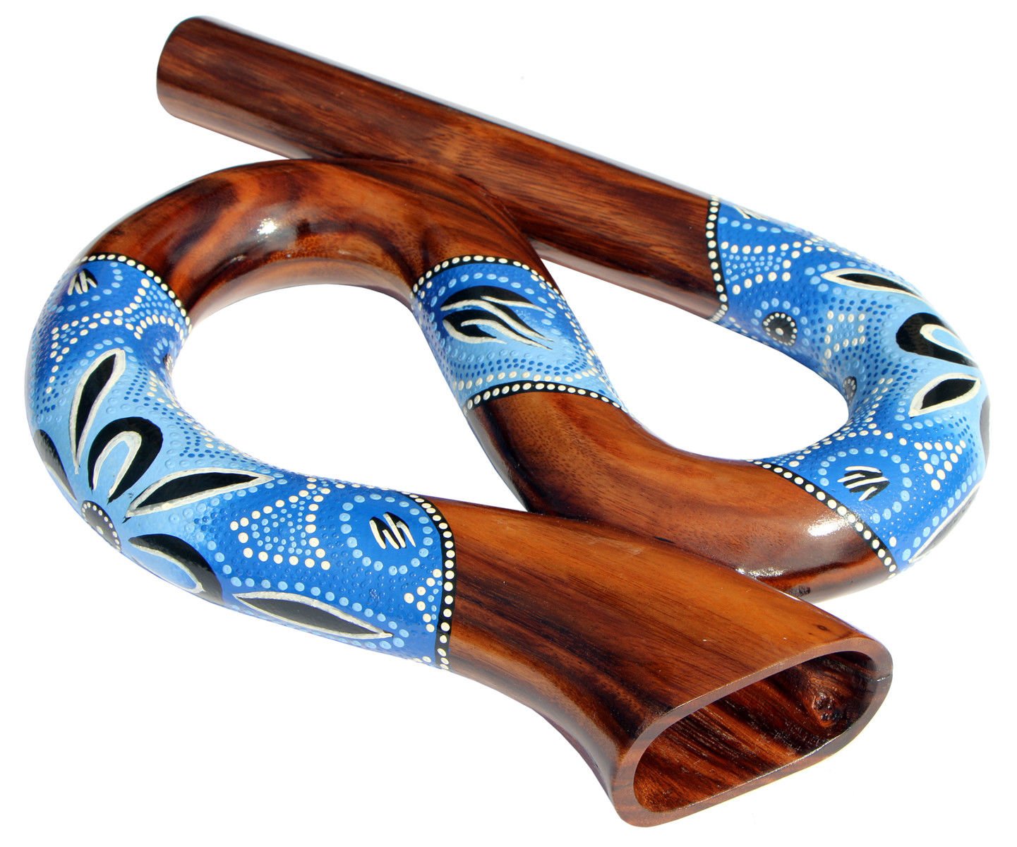 Rond Didgeridoo de voyage Horn Travel didge did104 Bleu
