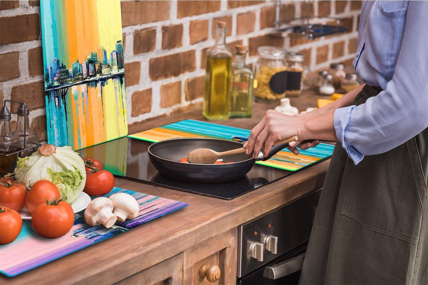 Paraschizzi Da Cucina In Vetro Temperato 4mm 30x61cm Color Rame – Elegante E Facile Da Pulire