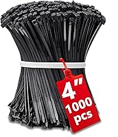 Vista 8 de 1000 bridas pequeñas blancas de 4 pulgadas, mini bridas para cables, pequeñas cremalleras de 4 pulgadas, micro autobloqueo, plástico transparente