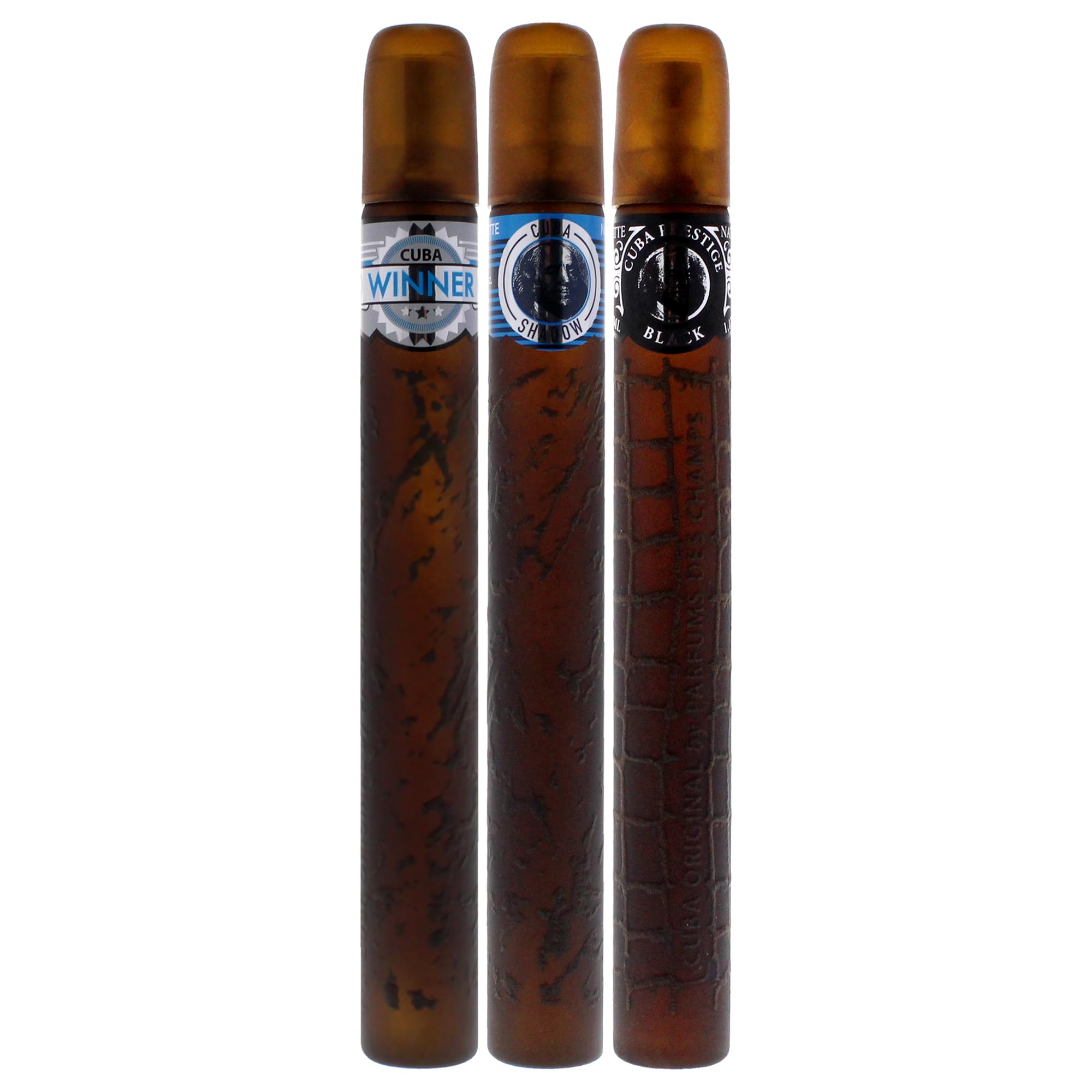 Cuba Set regalo profumo da uomo: Winner, Shadow, Prestige Black, 3 pezzi EDP spray da 33,2 g