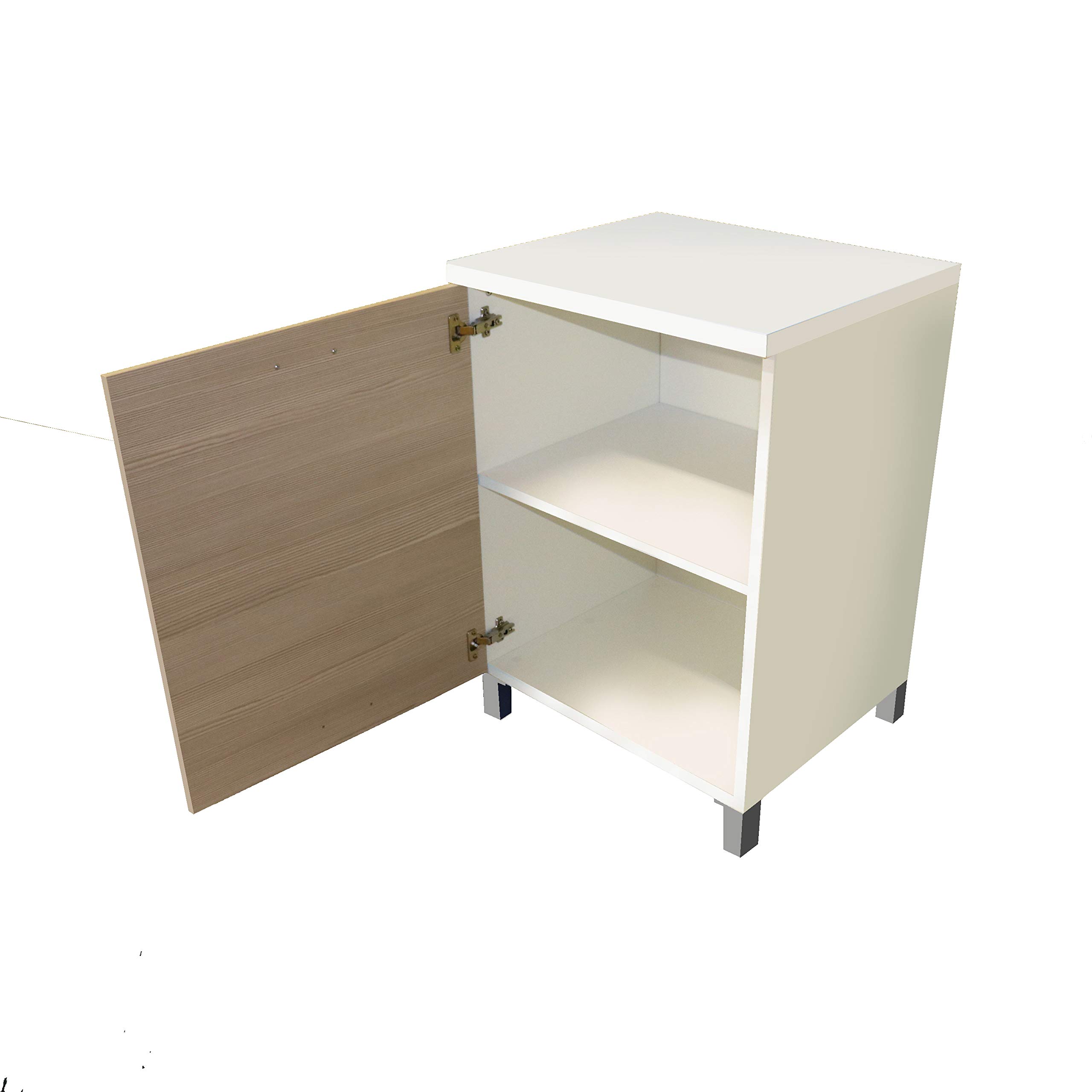 Mobile base cucina 60 cm 1 anta +1 ripiano interno - (Olmo grigio)