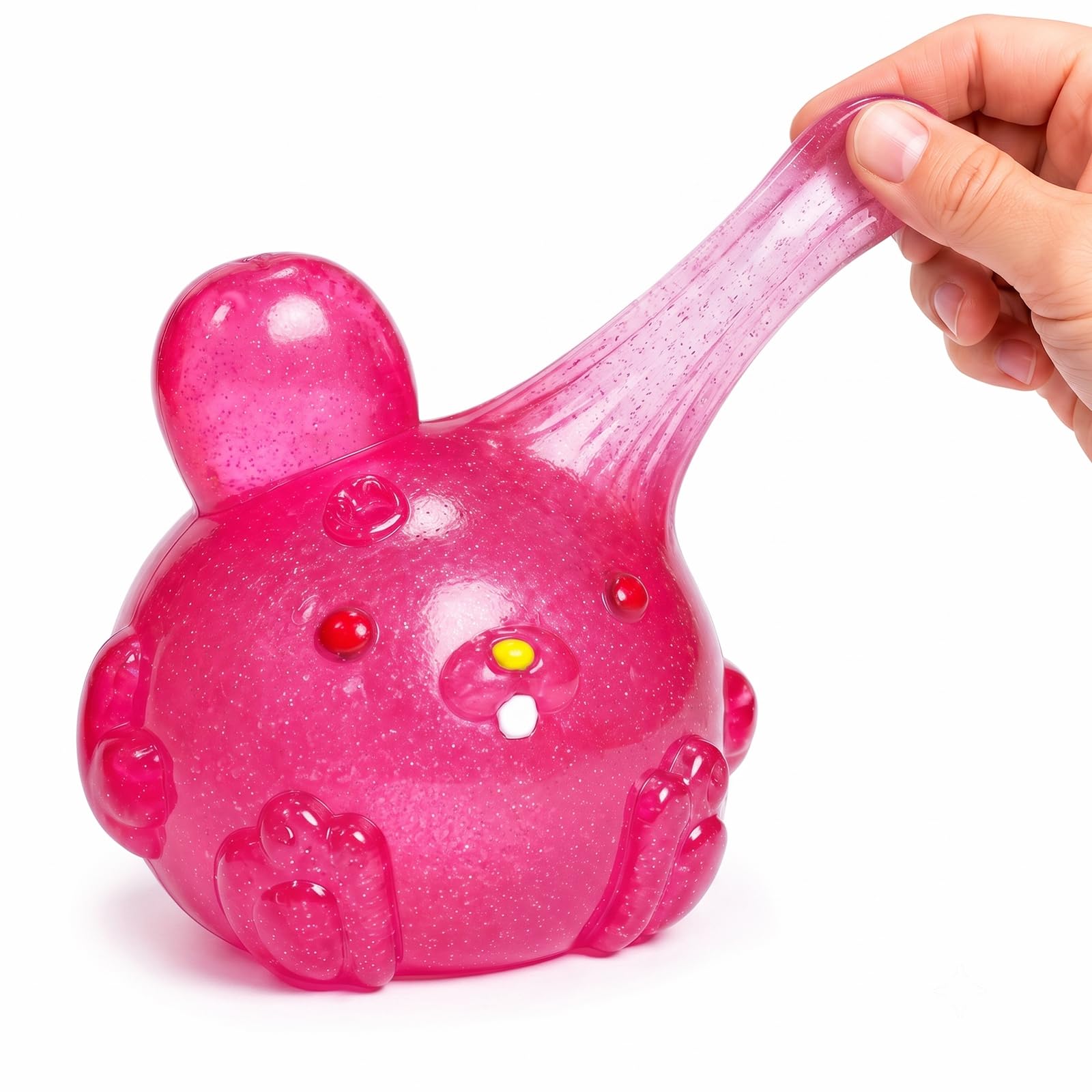 Stress Balls for Adults, Rabbit Sugar Filled Squishy Toys for Stress Relief, High Density Squeeze Balls for Calming, Fidget Squishy Toys for Anxiety Relief (A)